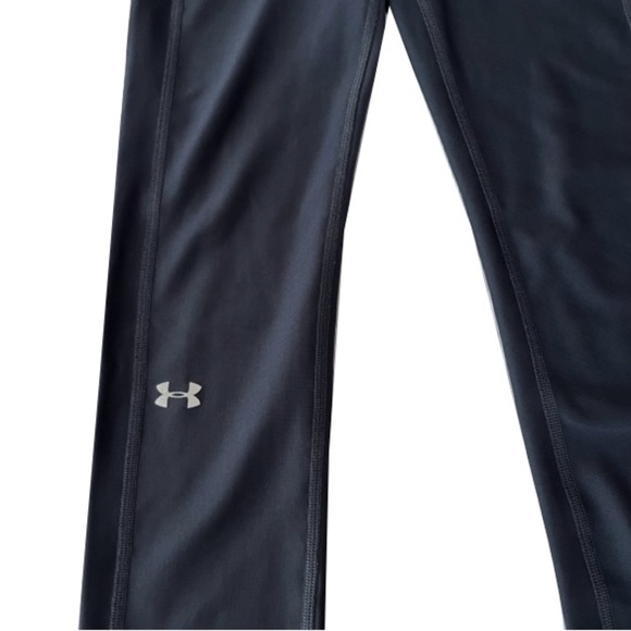 Under Armour Heat Sync Dark Gray and Black Full Length Leggings - Picture 4 of 4
